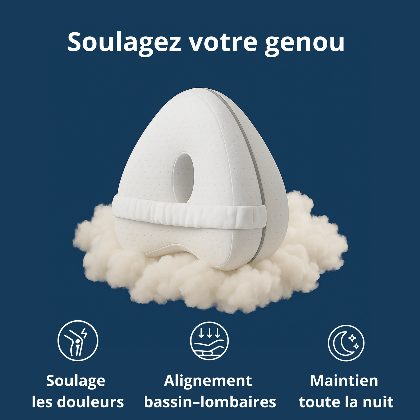 Coussin Orthopédique Genoux Omyoz™